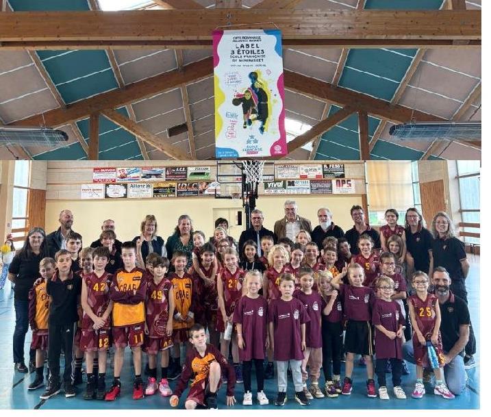 LA REMISE DU LABEL PAR LE PRESIDENT DE LA FFBB