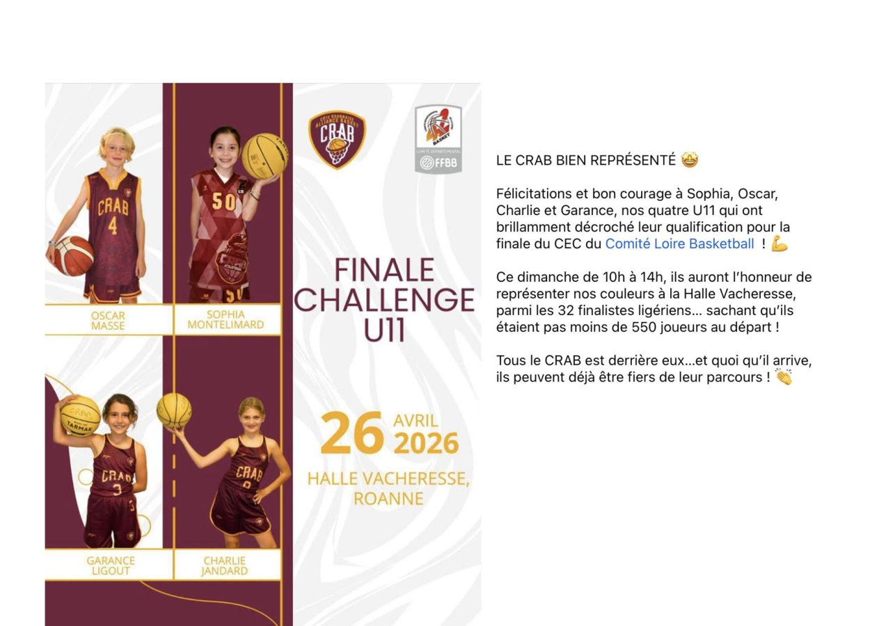 LA FORMATION DU CRAB MISE EN VALEUR